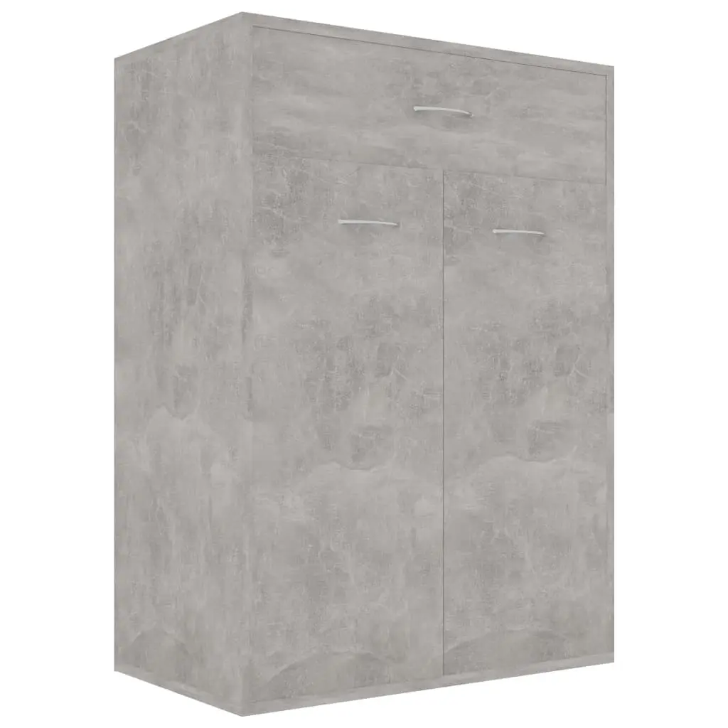 vidaXL Shoe Cabinet Concrete Grey 60x35x84 cm Chipboard