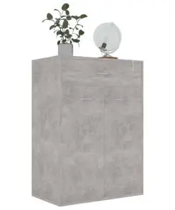 vidaXL Shoe Cabinet Concrete Grey 60x35x84 cm Chipboard