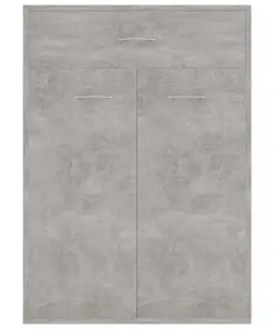 vidaXL Shoe Cabinet Concrete Grey 60x35x84 cm Chipboard
