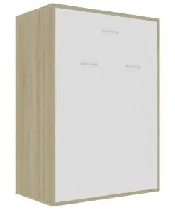 vidaXL Shoe Cabinet White and Sonoma Oak 60x35x84 cm Chipboard