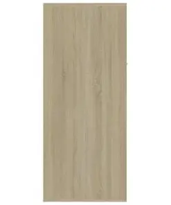 vidaXL Shoe Cabinet White and Sonoma Oak 60x35x84 cm Chipboard