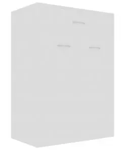vidaXL Shoe Cabinet High Gloss White 60x35x84 cm Chipboard
