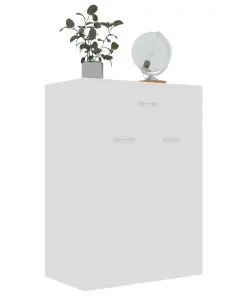 vidaXL Shoe Cabinet High Gloss White 60x35x84 cm Chipboard