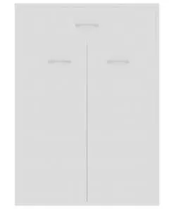 vidaXL Shoe Cabinet High Gloss White 60x35x84 cm Chipboard