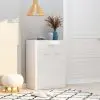 vidaXL Shoe Cabinet High Gloss White 60x35x84 cm Chipboard