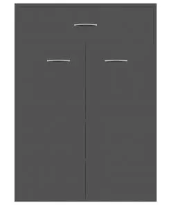 vidaXL Shoe Cabinet High Gloss Black 60x35x84 cm Chipboard