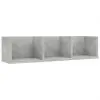vidaXL CD Wall Shelf Concrete Grey 75x18x18 cm Chipboard vidaXL CD Wall Shelf Concrete Grey 75x18x18 cm Chipboard