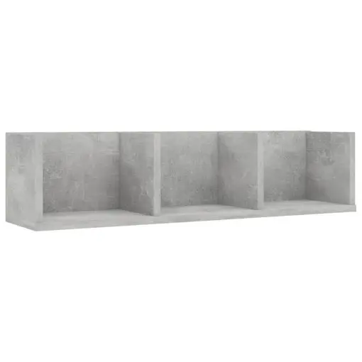 vidaXL CD Wall Shelf Concrete Grey 75x18x18 cm Chipboard