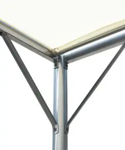 vidaXL Pergola with Adjustable Roof Cream White 3×3 m Steel