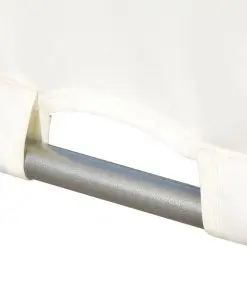 vidaXL Pergola with Adjustable Roof Cream White 3×3 m Steel