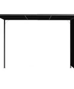 vidaXL Garden Pergola with Retractable Roof 3×3 m Anthracite
