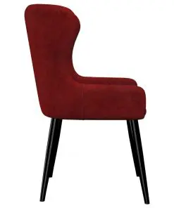 vidaXL Dining Chairs 4 pcs Red Velvet