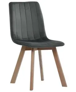 vidaXL Dining Chairs 6 pcs Grey Velvet