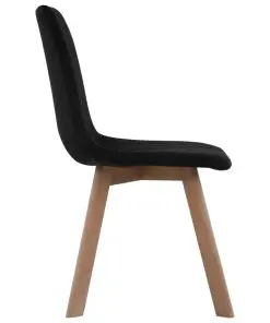 vidaXL Dining Chairs 6 pcs Black Velvet