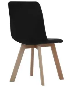 vidaXL Dining Chairs 6 pcs Black Velvet