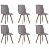 vidaXL Dining Chairs 6 pcs Pink Velvet