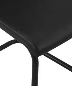 vidaXL Dining Chairs 6 pcs Black Faux Leather