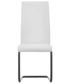 vidaXL Dining Chairs 6 pcs White Faux Leather
