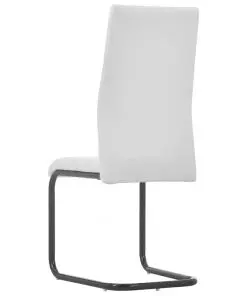 vidaXL Dining Chairs 6 pcs White Faux Leather