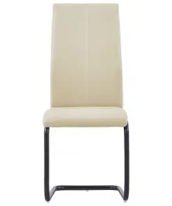 vidaXL Dining Chairs 6 pcs Cappuccino Faux Leather