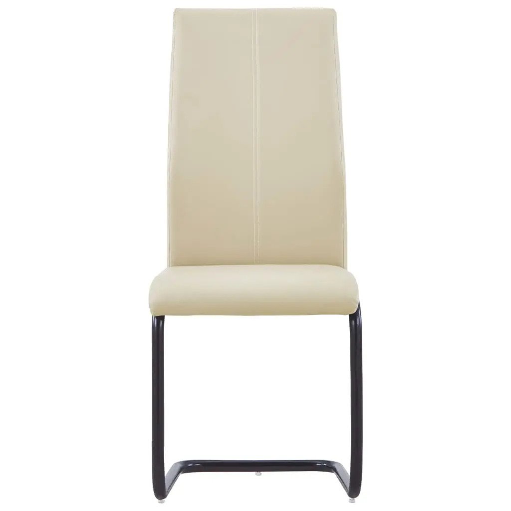 vidaXL Dining Chairs 6 pcs Cappuccino Faux Leather