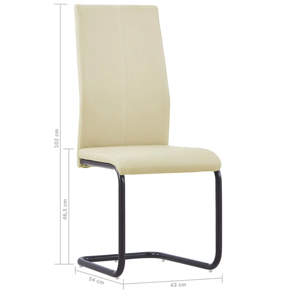 vidaXL Dining Chairs 6 pcs Cappuccino Faux Leather
