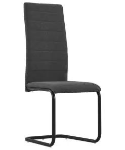 vidaXL Dining Chairs 6 pcs Dark Grey Fabric