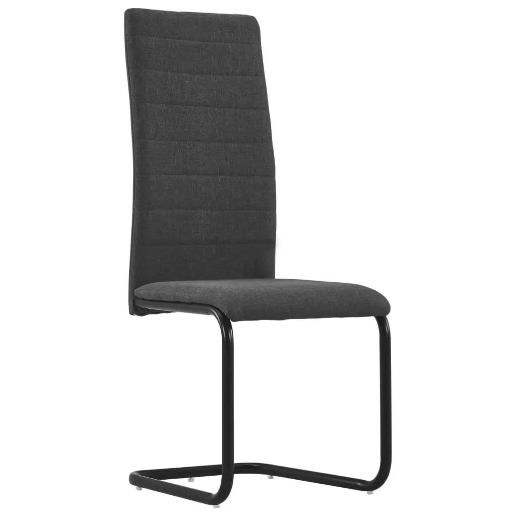 vidaXL Dining Chairs 6 pcs Dark Grey Fabric