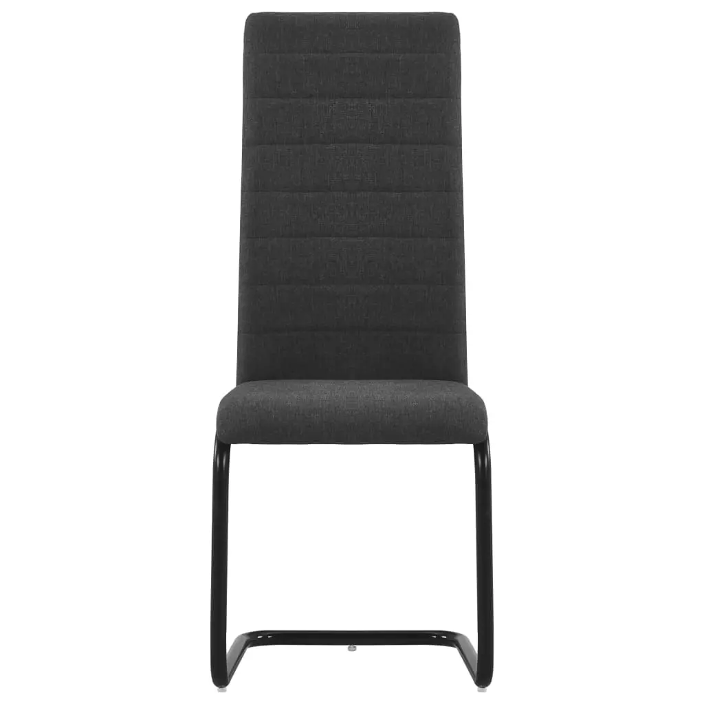 vidaXL Dining Chairs 6 pcs Dark Grey Fabric