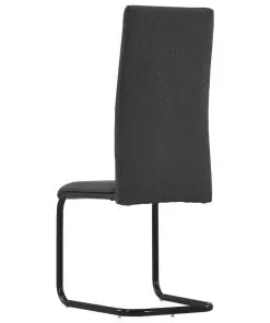 vidaXL Dining Chairs 6 pcs Dark Grey Fabric