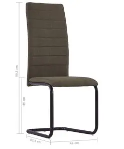 vidaXL Dining Chairs 6 pcs Brown Fabric