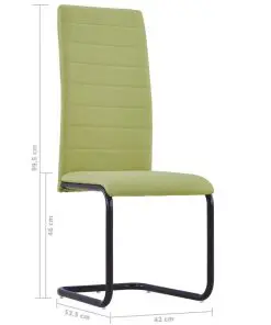 vidaXL Dining Chairs 6 pcs Green Fabric