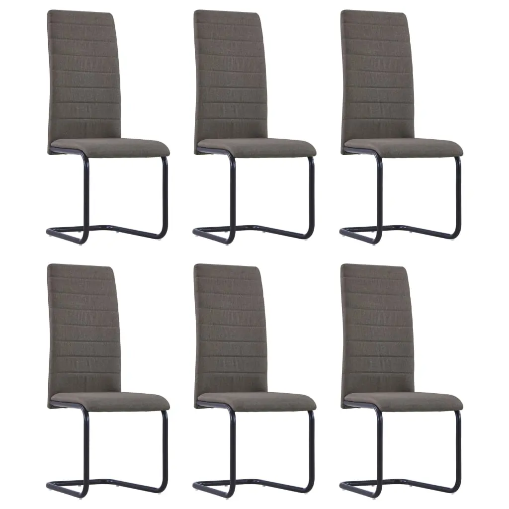 vidaXL Dining Chairs 6 pcs Taupe Fabric