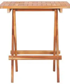 vidaXL Folding Bistro Table 60x60x65 cm Solid Teak Wood