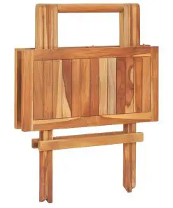 vidaXL Folding Bistro Table 60x60x65 cm Solid Teak Wood