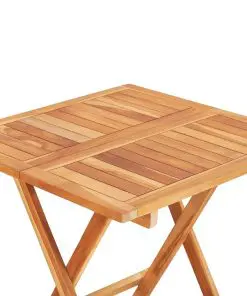 vidaXL Folding Bistro Table 60x60x65 cm Solid Teak Wood