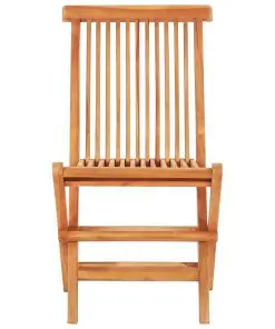 vidaXL 3 Piece Folding Bistro Set Solid Teak Wood