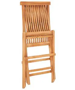 vidaXL 3 Piece Folding Bistro Set Solid Teak Wood