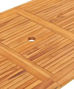 vidaXL Folding Garden Table 160x80x75 cm Solid Teak Wood