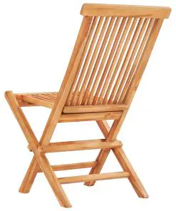 vidaXL 7 Piece Folding Outdoor Dining Set Solid Teak Wood