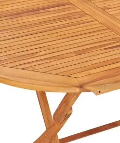 vidaXL 7 Piece Folding Outdoor Dining Set Solid Teak Wood