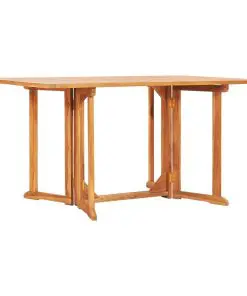 vidaXL 7 Piece Folding Outdoor Dining Set Solid Teak Wood