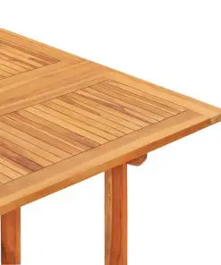 vidaXL 7 Piece Folding Outdoor Dining Set Solid Teak Wood