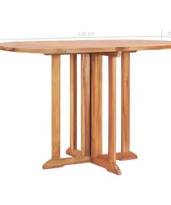 vidaXL Folding Butterfly Garden Table 120x70x75 cm Solid Teak Wood