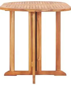 vidaXL 5 Piece Folding Outdoor Dining Set Solid Teak Wood