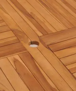 vidaXL Garden Table 120x120x75 cm Solid Teak Wood