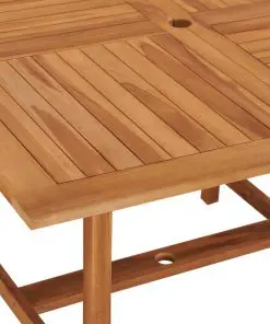 vidaXL Garden Table 120x120x75 cm Solid Teak Wood