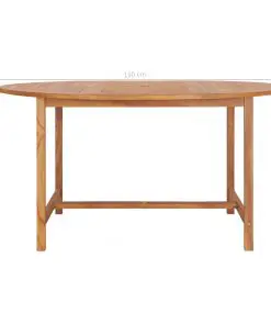 vidaXL Garden Table 150×76 cm Solid Teak Wood