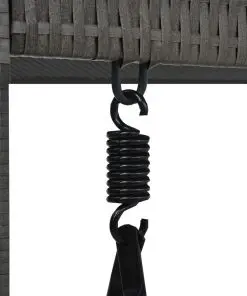 vidaXL 3-seater Garden Swing Bench with Canopy Poly Rattan Grey