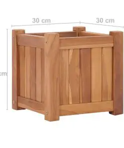 vidaXL Planter 30x30x30 cm Solid Teak Wood